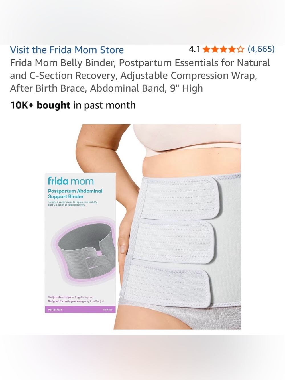 Frida Mom Belly Binder Postpartum Natural C-Section Recovery #Lux-T